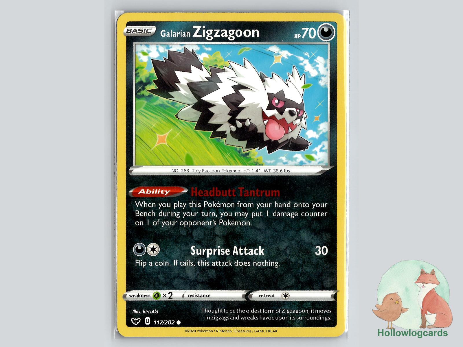 Galarian Zigzagoon (117/202) - Sword & Shield Pokémon Card