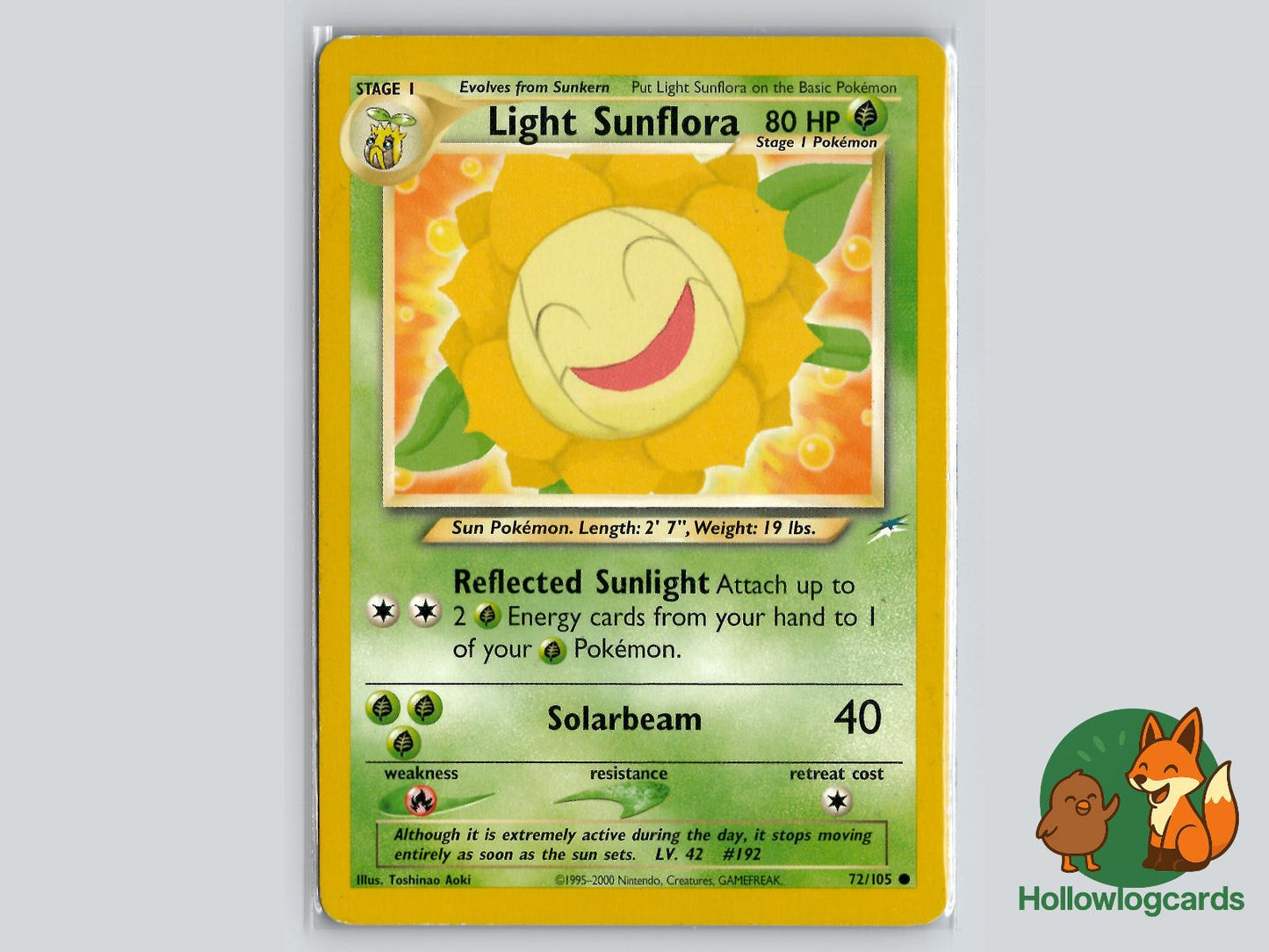 Light Sunflora (72/105) - Neo Destiny Pokémon Card