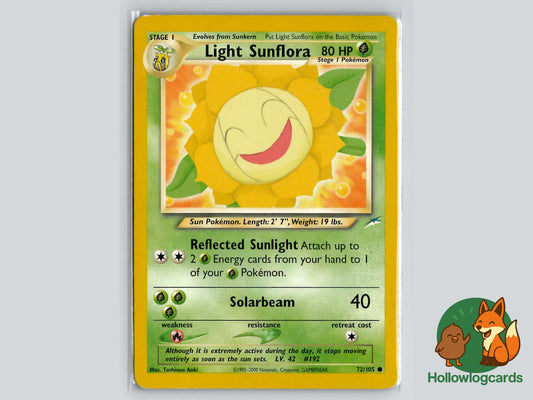 Light Sunflora (72/105) - Neo Destiny Pokémon Card