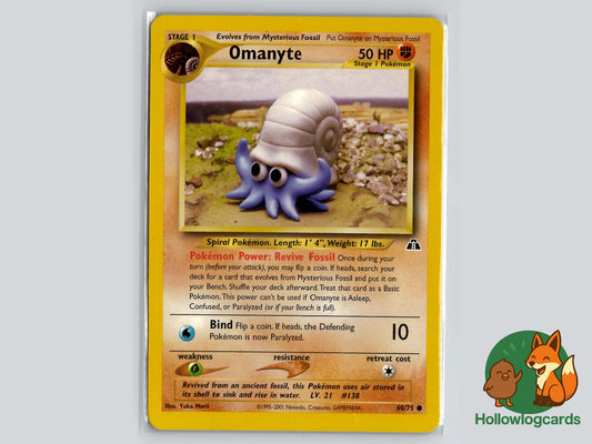 Omanyte (60/75) - Neo Discovery Pokémon Card