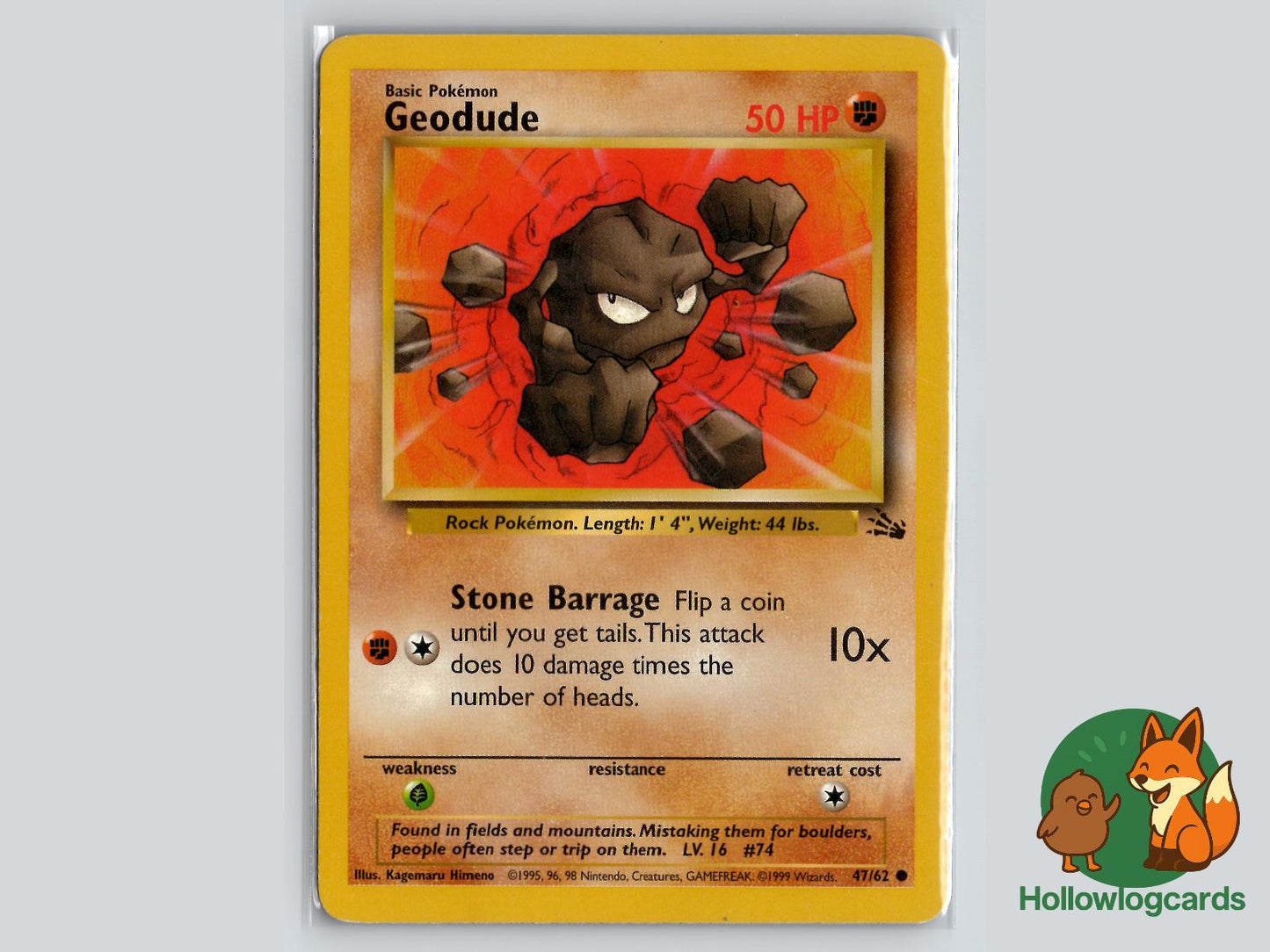 Geodude (47/62) - Fossil Pokémon Card