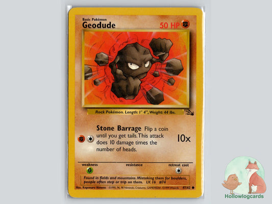 Geodude (47/62) - Fossil Pokémon Card