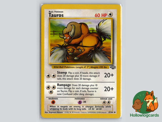 Tauros (47/64) - Jungle Pokémon Card
