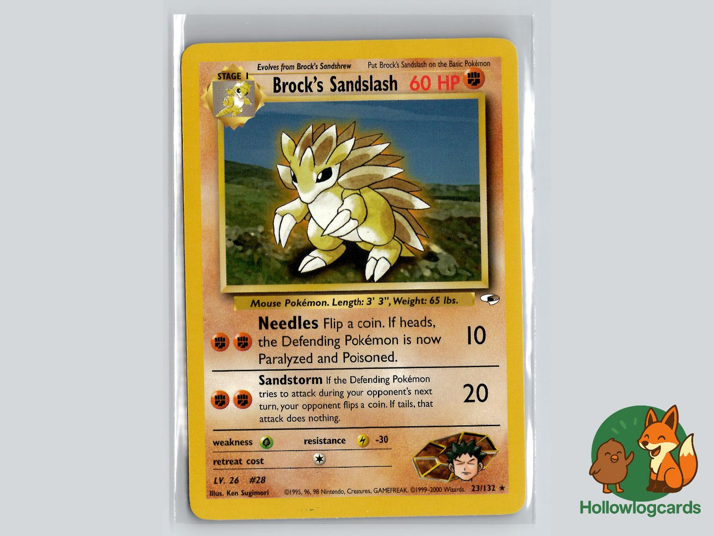 Brock's Sandslash (23/132) - Gym Heroes Pokémon Card