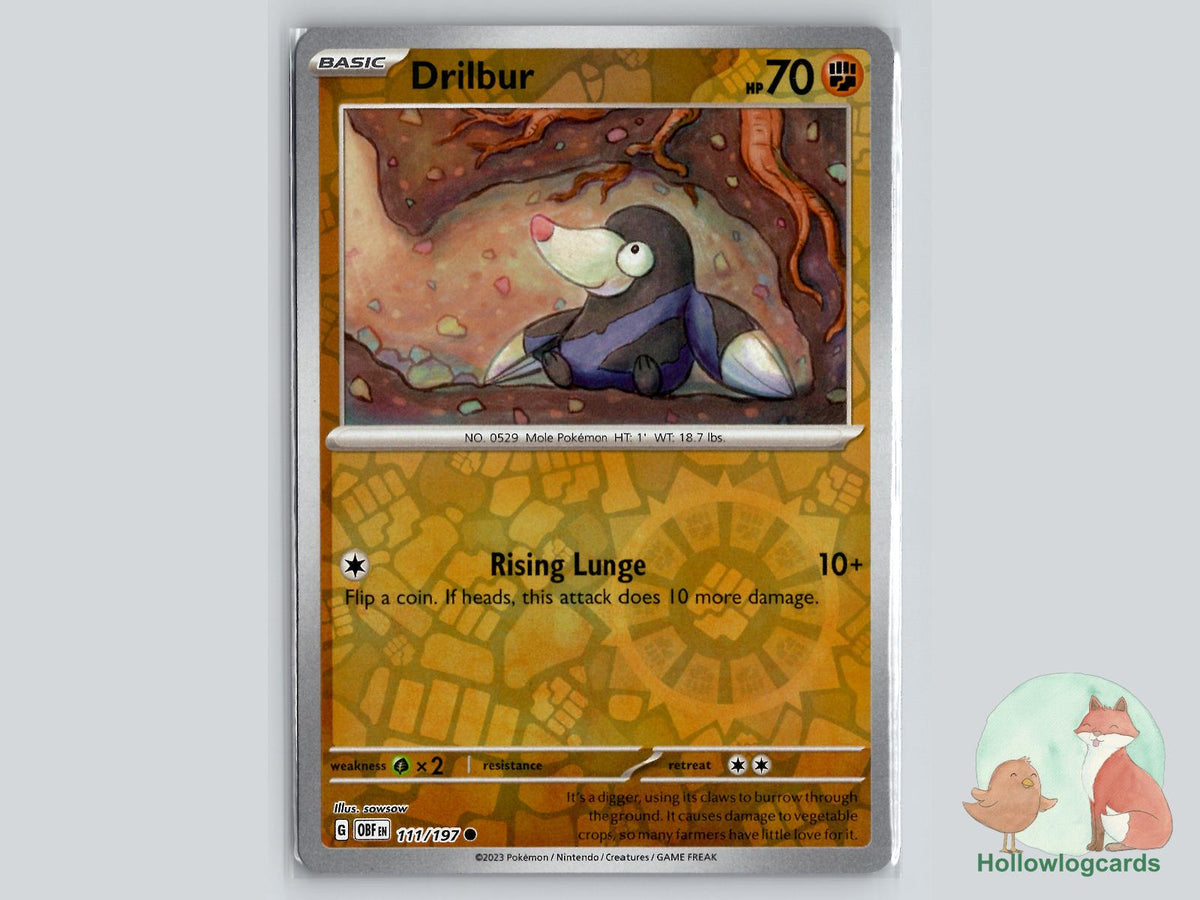 Drilbur (111/197) - Obsidian Flames Pokémon Card