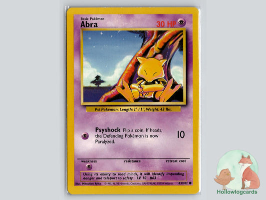 Abra (43/102) - Base Pokémon Card