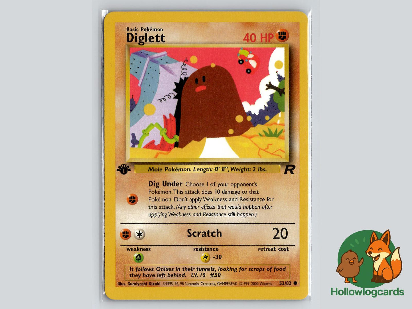 1st Edition Diglett (52/82) - Team Rocket Pokémon Card