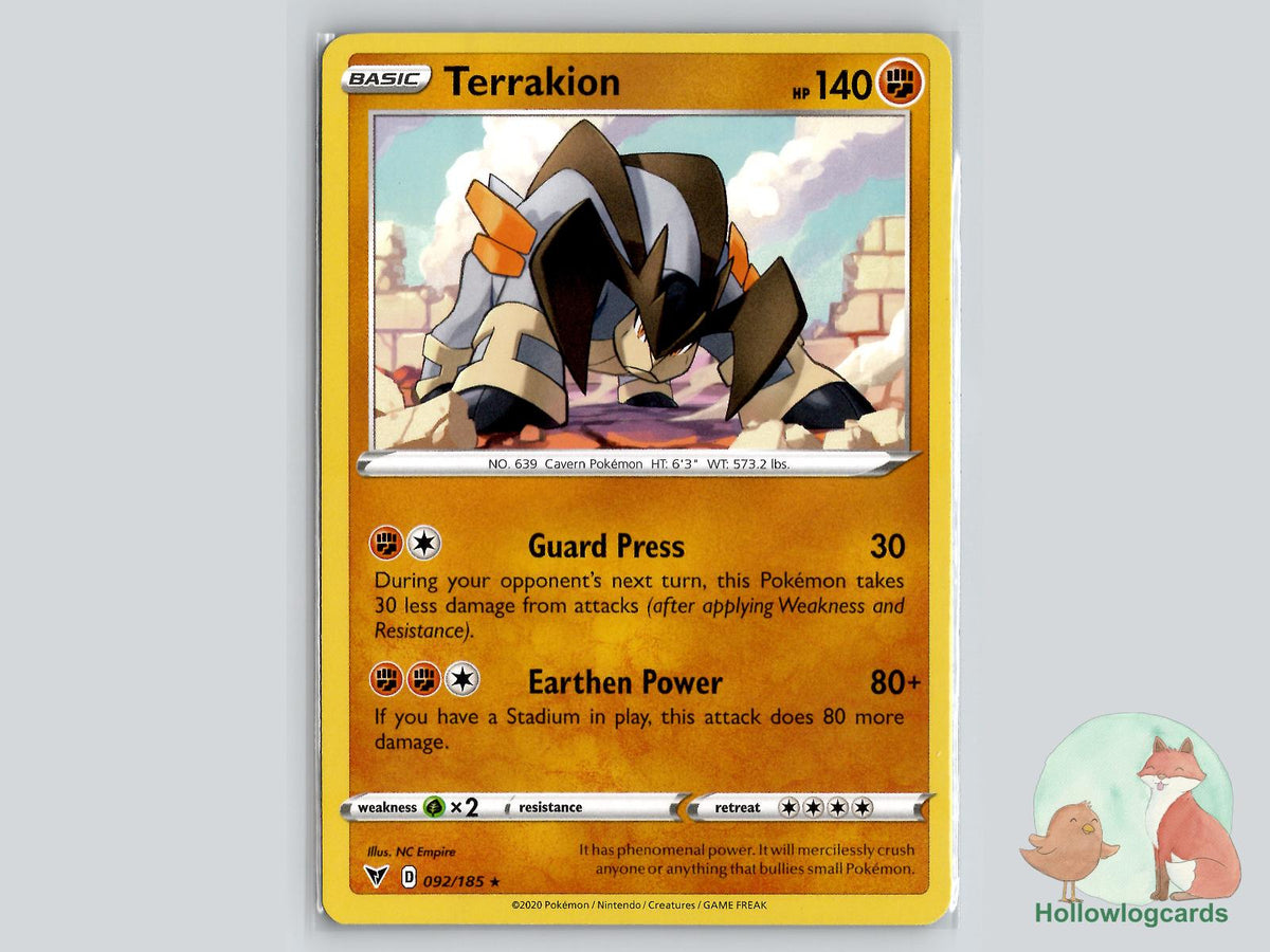 Terrakion (092/185) - Vivid Voltage Pokémon Card