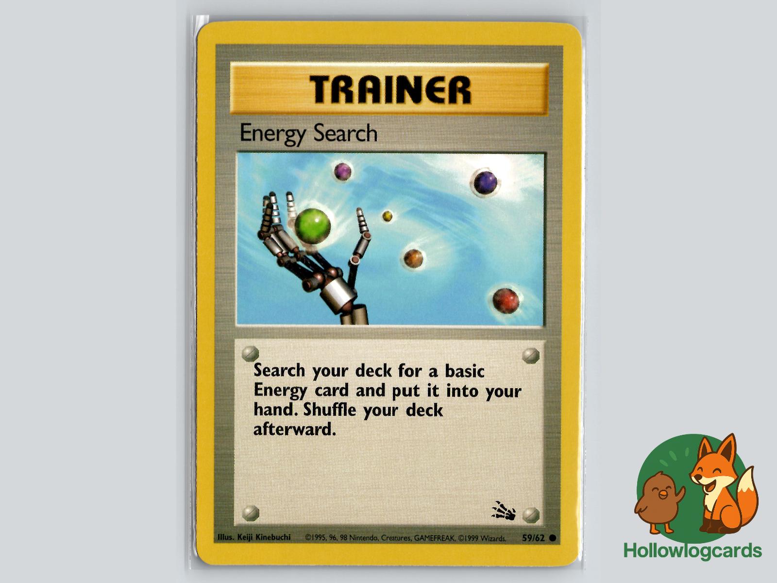Energy Search (59/62) - Fossil Pokémon Card
