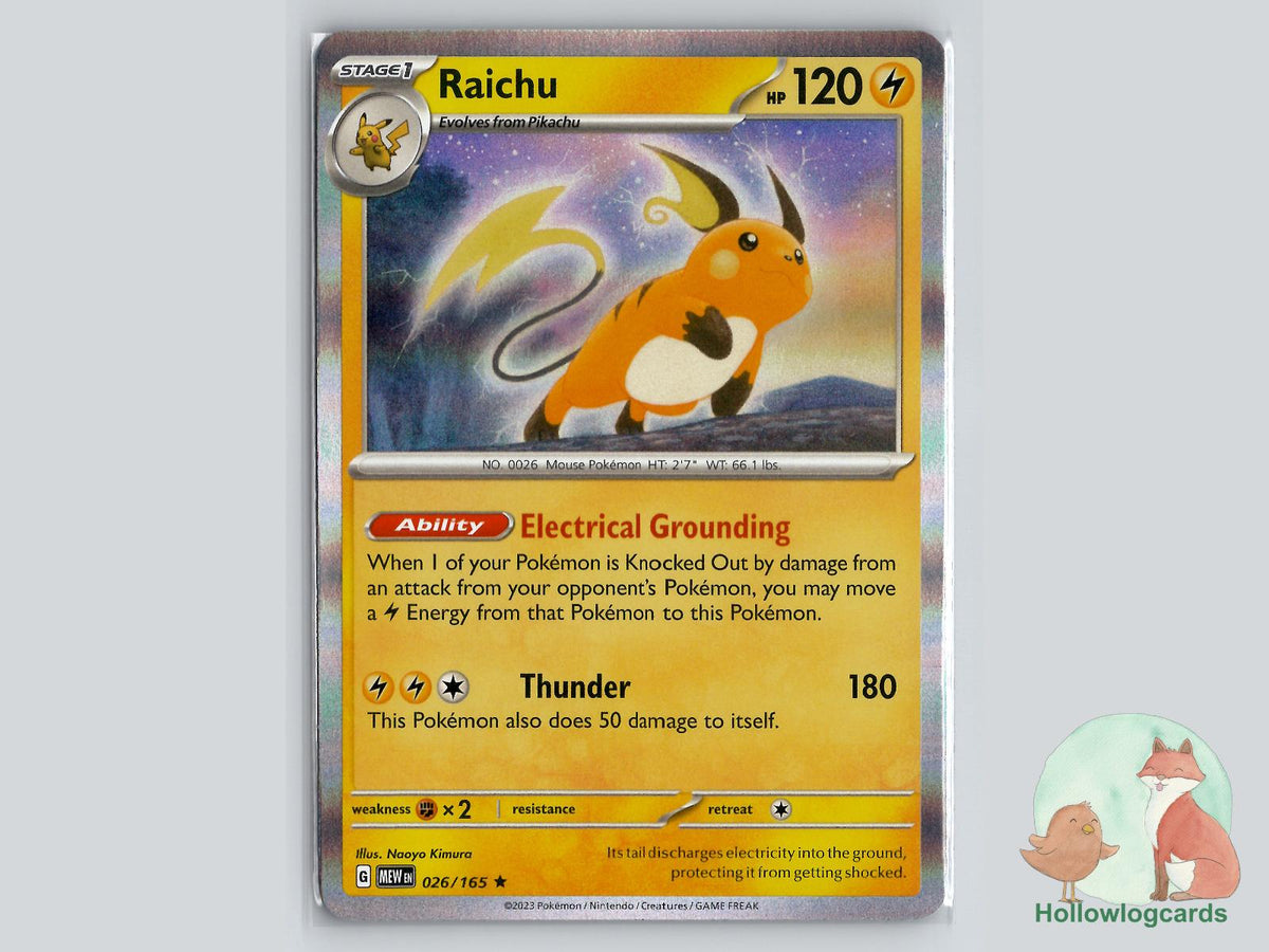Raichu (026/165) - 151 Pokémon Card