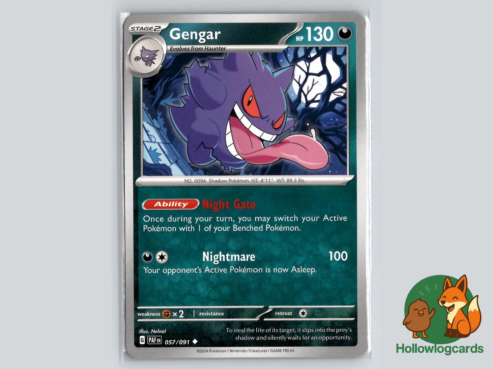 Gengar (057/091) - Paldean Fates Pokémon Card