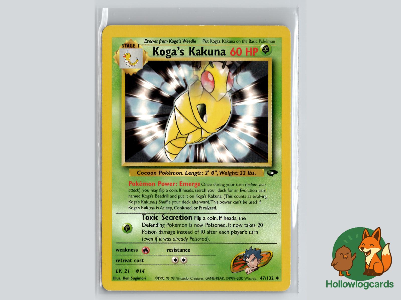 Koga's Kakuna (47/132) - Gym Challenge Pokémon Card