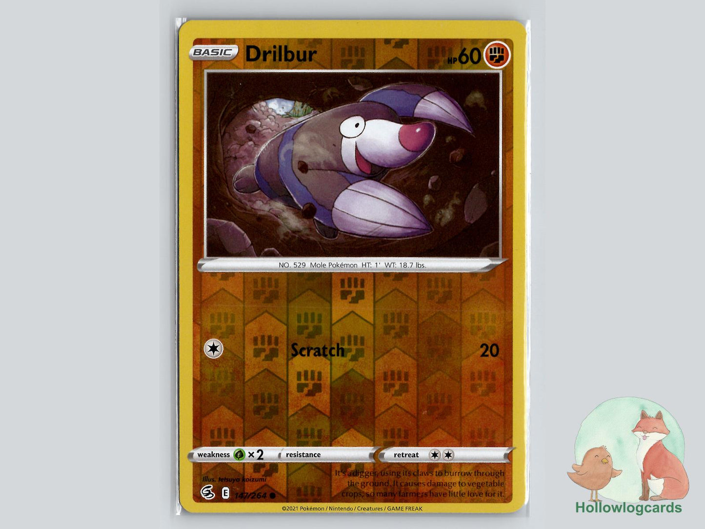Drilbur (147/264) - Fusion Strike Pokémon Card