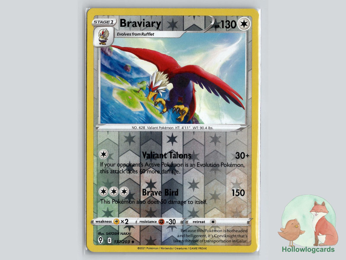 Braviary (137/203) - Evolving Skies Pokémon Card