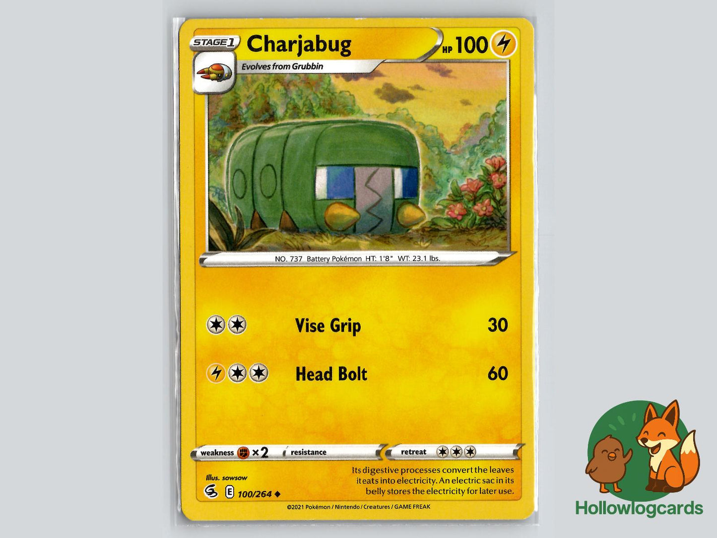 Charjabug (100/264) - Fusion Strike Pokémon Card