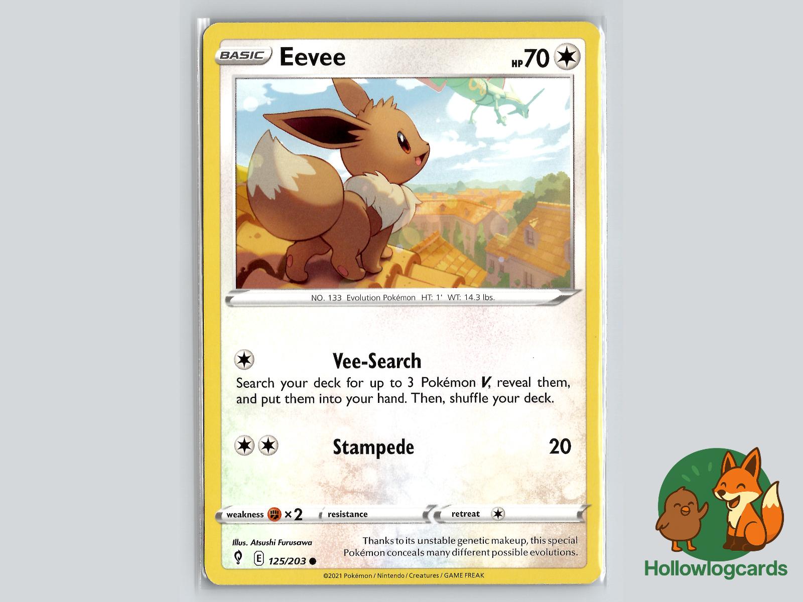 Eevee (125/203) - Evolving Skies Pokémon Card