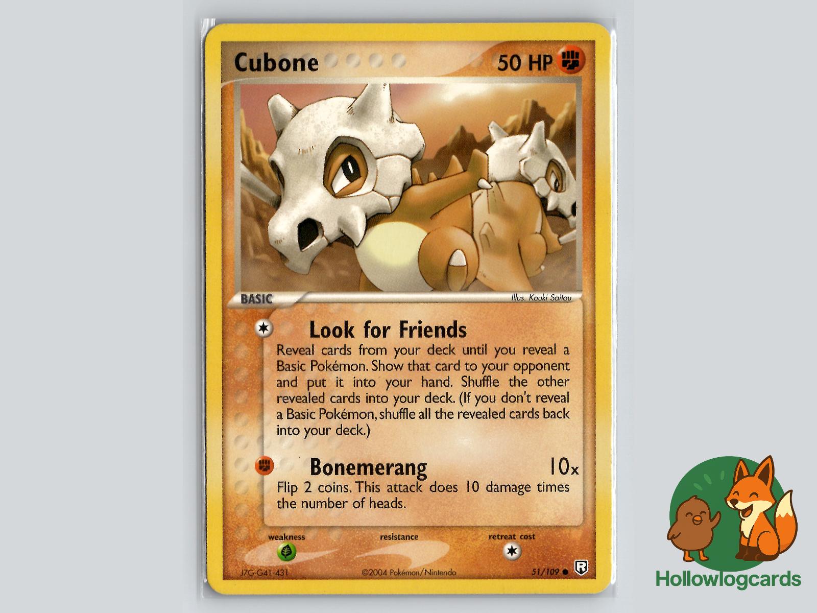 Cubone (51/109) - Team Rocket Returns Pokémon Card