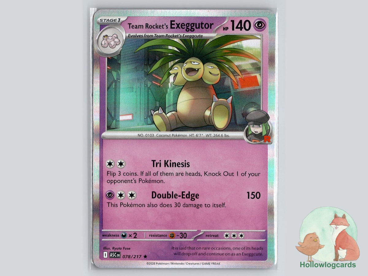 Team Rocket's exeggutor (078/217) - Team Rocket Pokémon Card