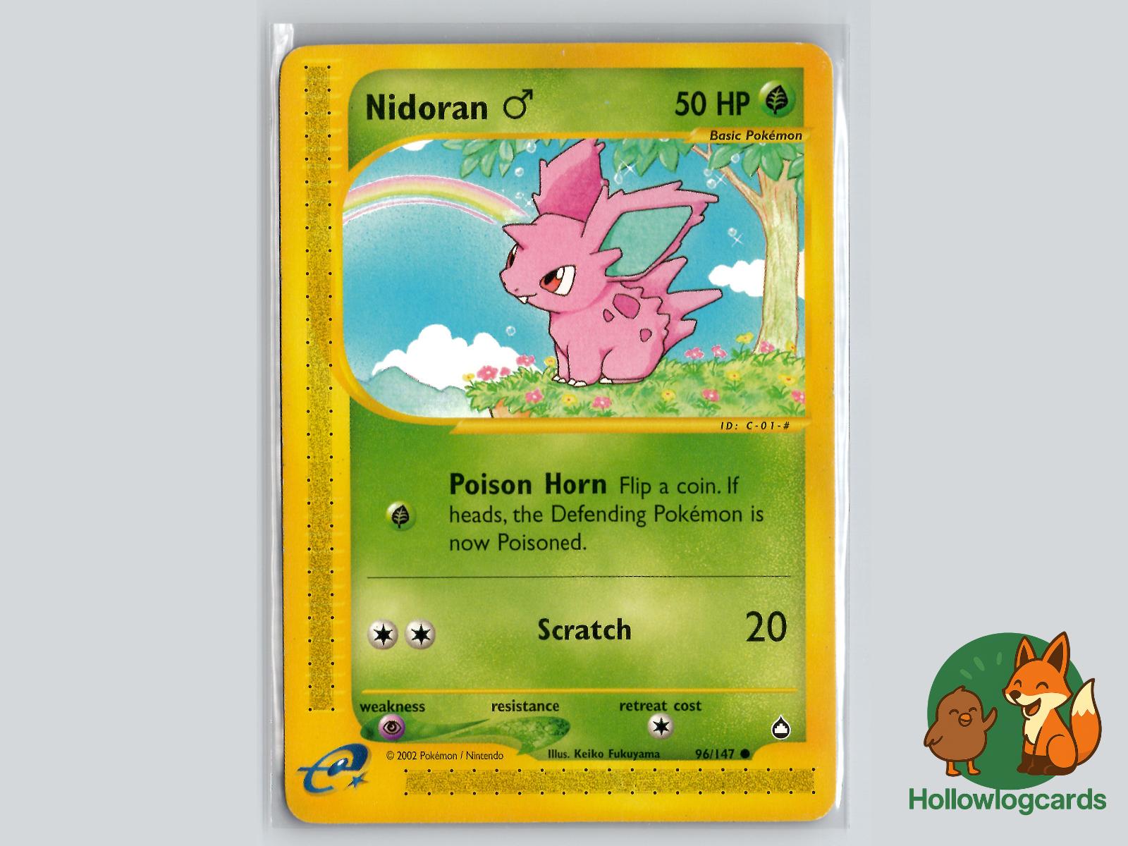 Nidoran M (96/147) - Aquapolis Pokémon Card