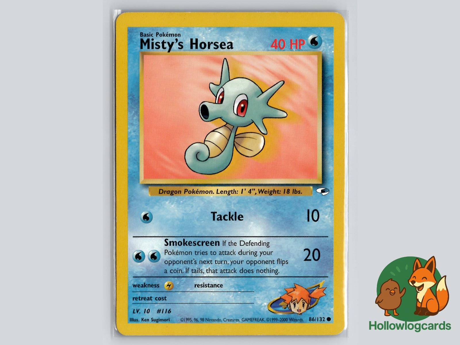 Misty's Horsea (86/132) - Gym Heroes Pokémon Card