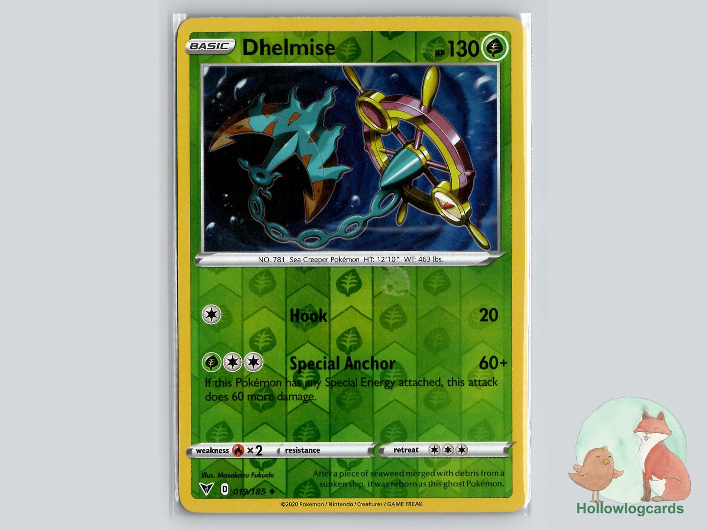 Dhelmise (019/185) - Vivid Voltage Pokémon Card