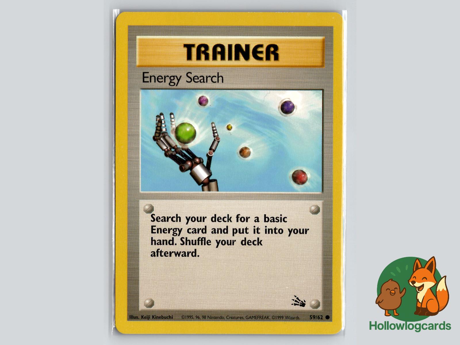 Energy Search (59/62) - Fossil Pokémon Card