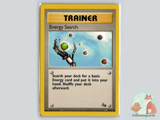 Energy Search (59/62) - Fossil Pokémon Card