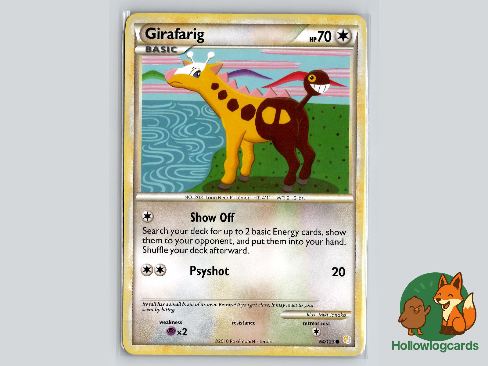 Girafarig (64/123) - HeartGold & SoulSilver Pokémon Card