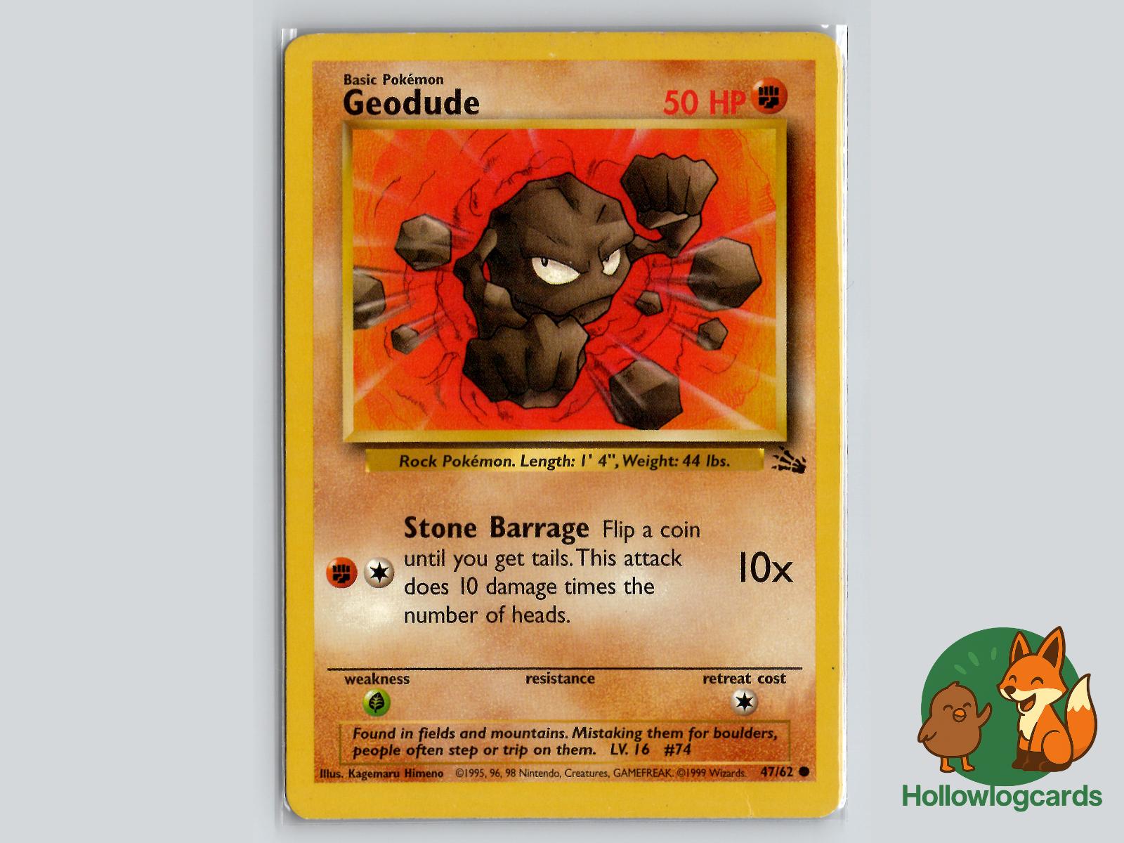 Geodude (47/62) - Fossil Pokémon Card