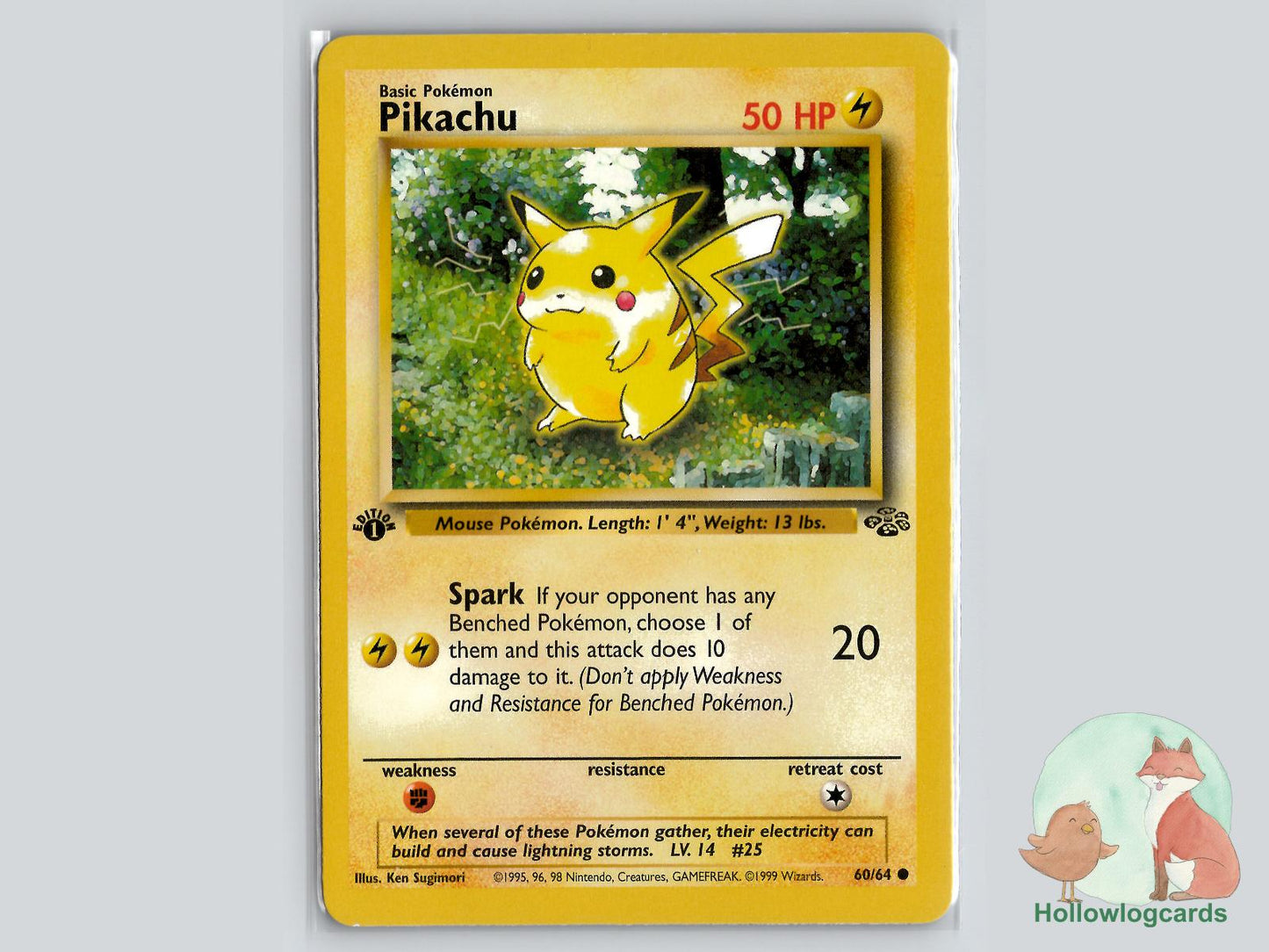 1st Edition Pikachu (60/64) - Jungle Pokémon Card