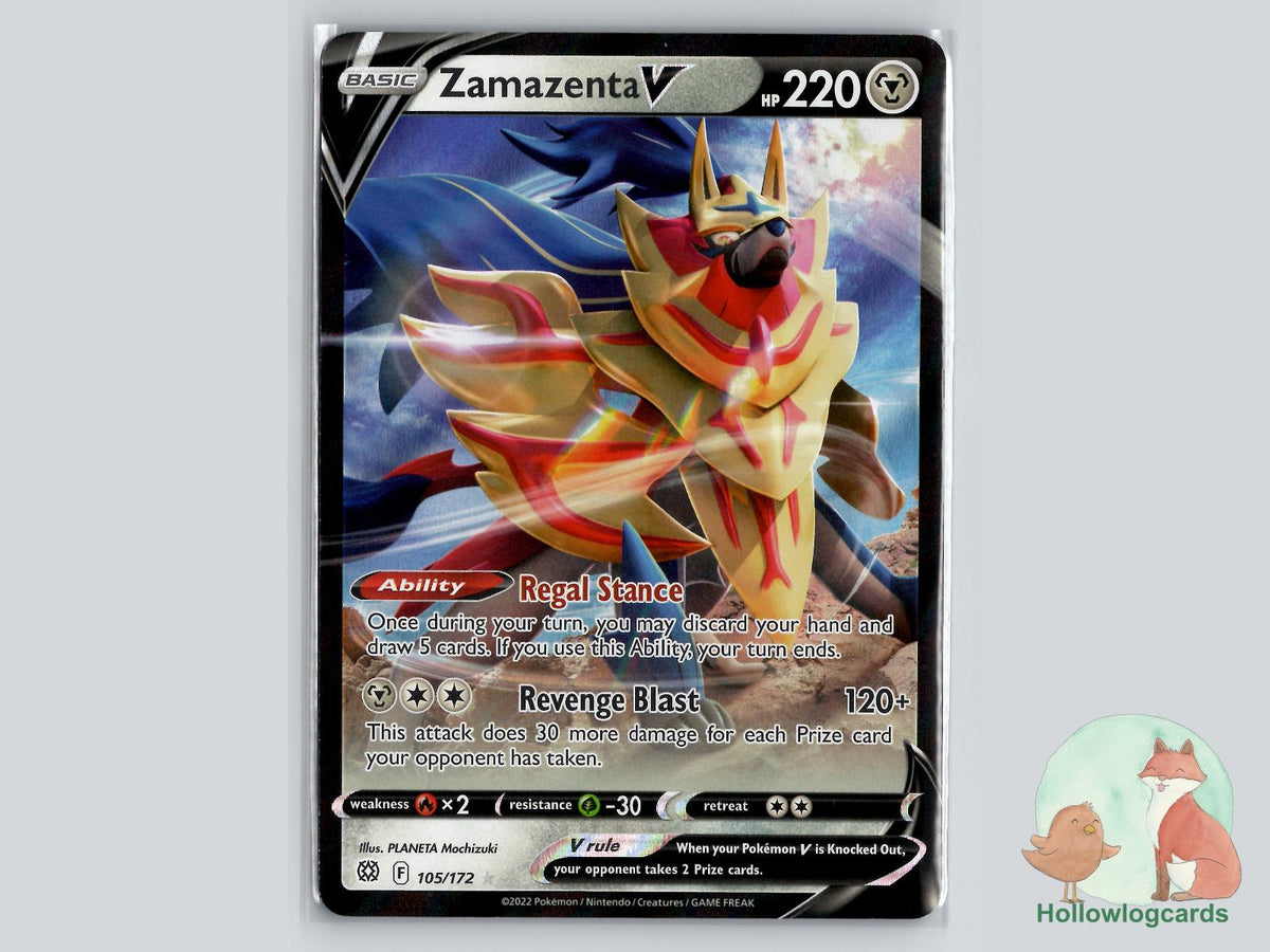 Zamazenta V (105/172) - Brilliant Stars Pokémon Card