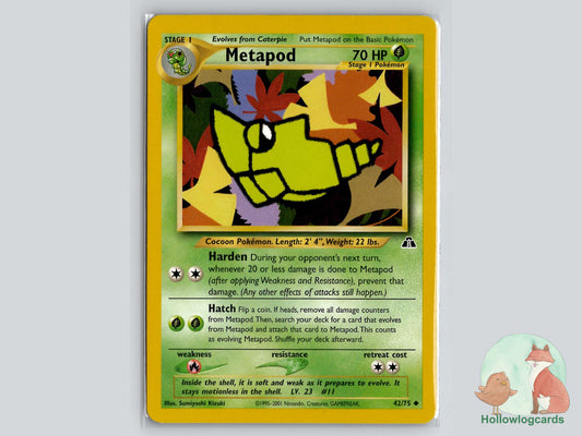 Metapod (42/75) - Neo Discovery Pokémon Card