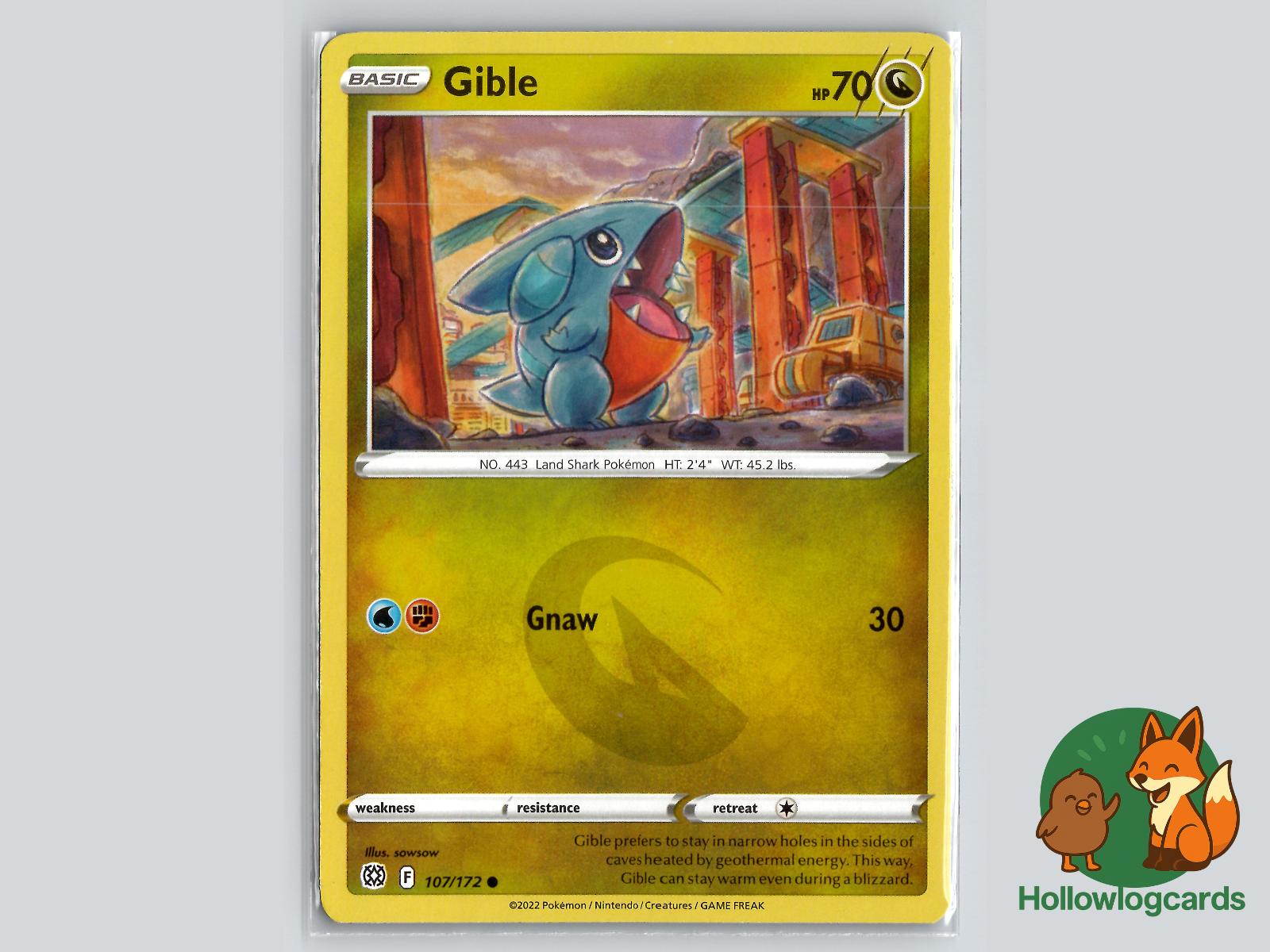 Gible (107/172) - Brilliant Stars Pokémon Card