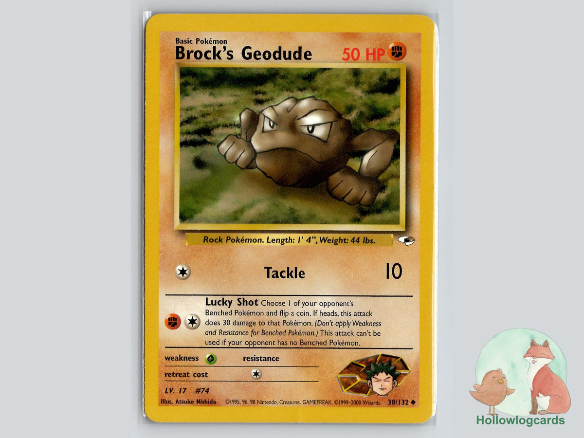 Brock's Geodude (38/132) - Gym Heroes Pokémon Card