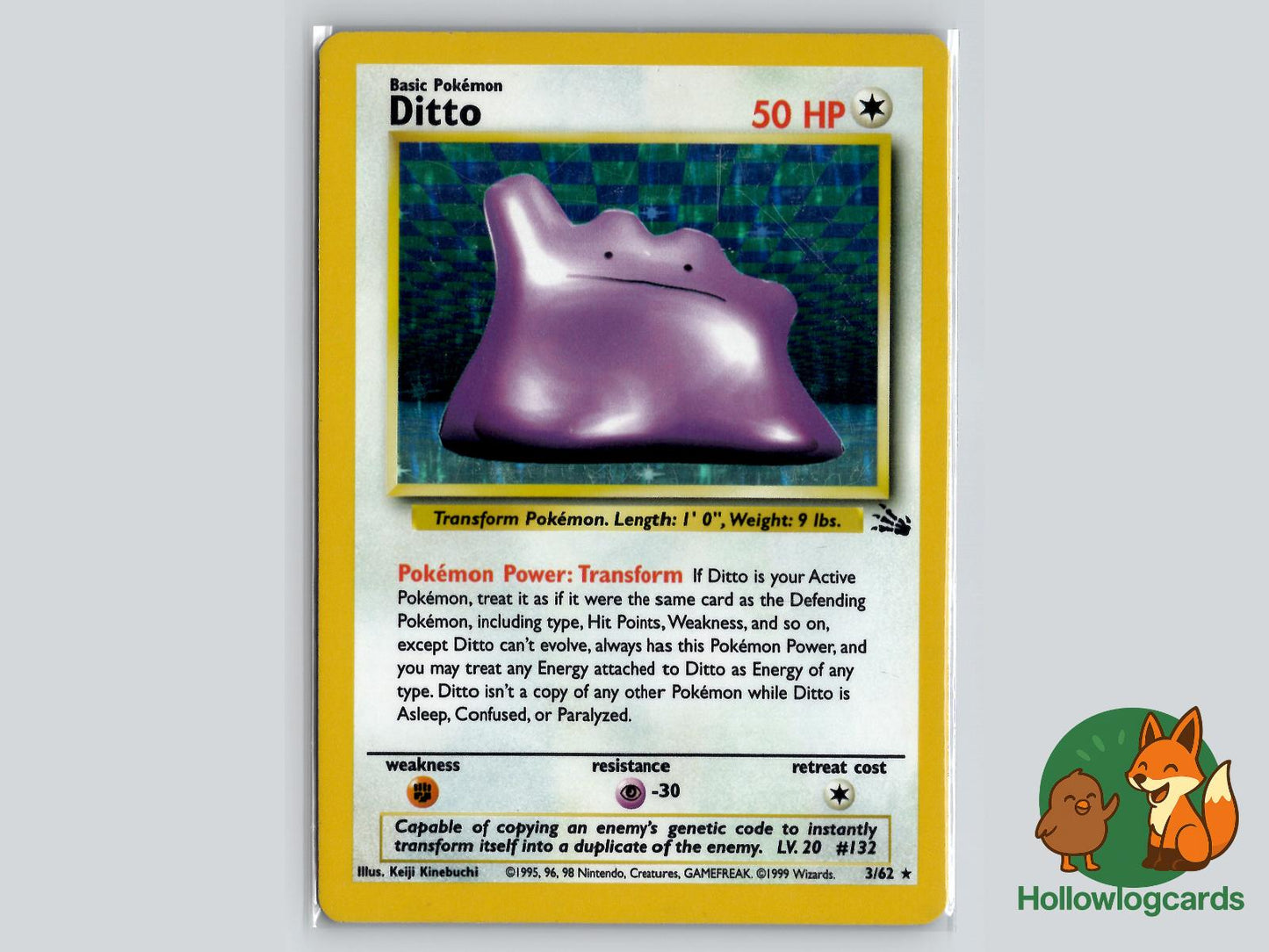 Ditto (3/62) - Fossil Pokémon Card