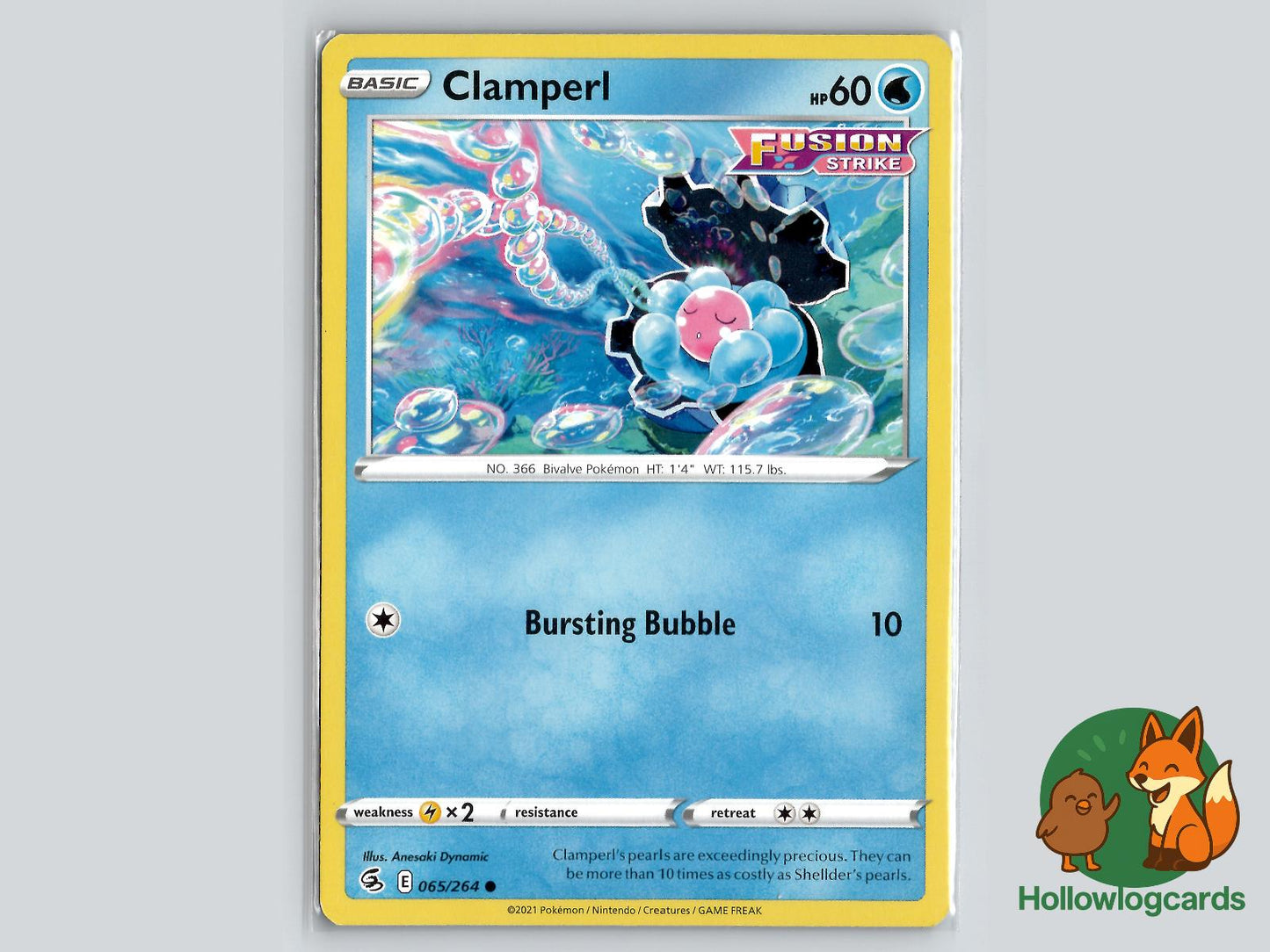 Clamperl (065/264) - Fusion Strike Pokémon Card