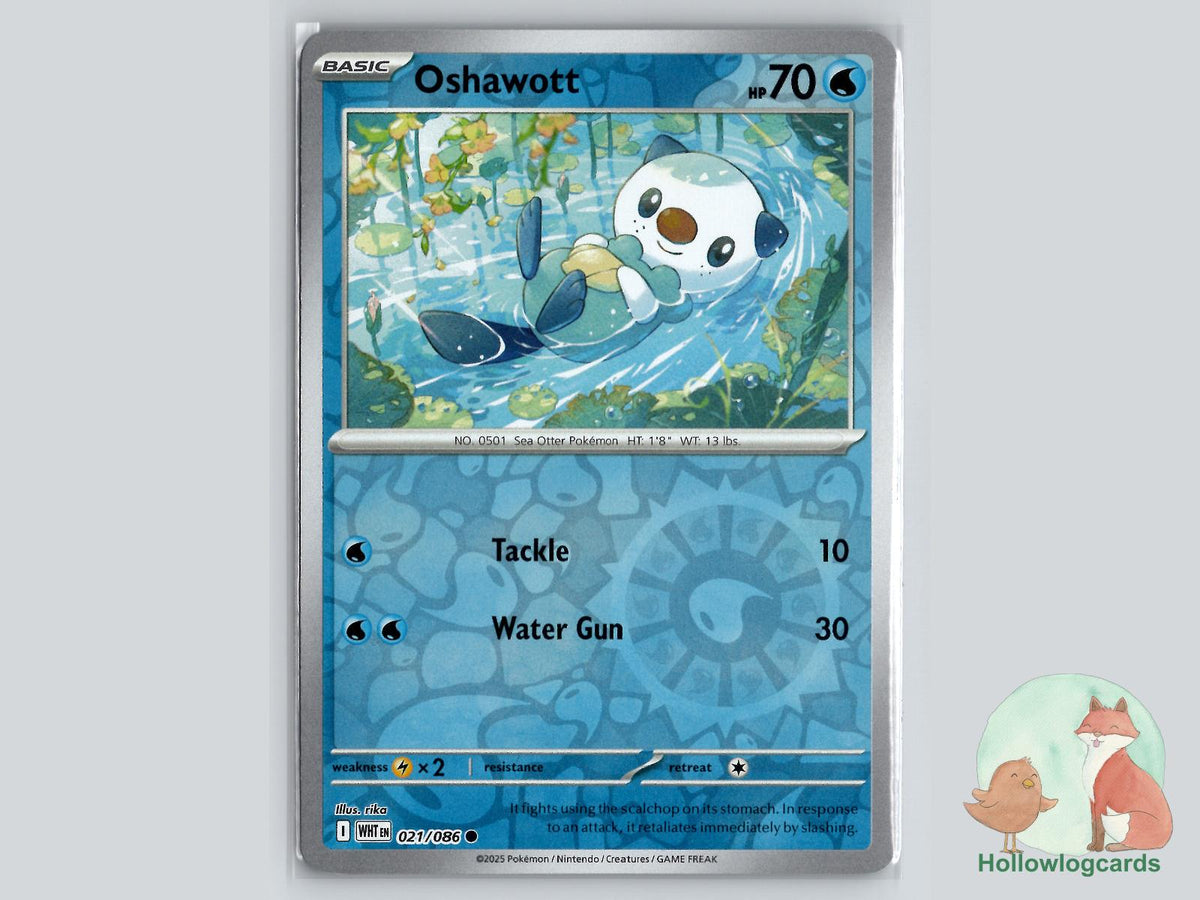 Oshawott (021/086) - White Flare Pokémon Card