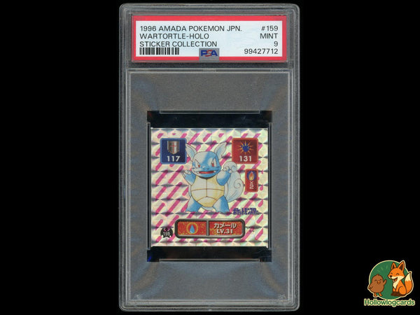 Graded Wartortle Holo (159) Amada Sticker Collection - PSA 9 - Jap