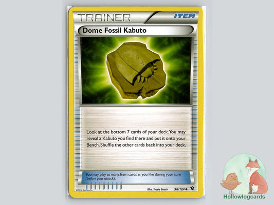 Dome Fossil Kabuto (96/124) - Fates Collide Pokémon Card