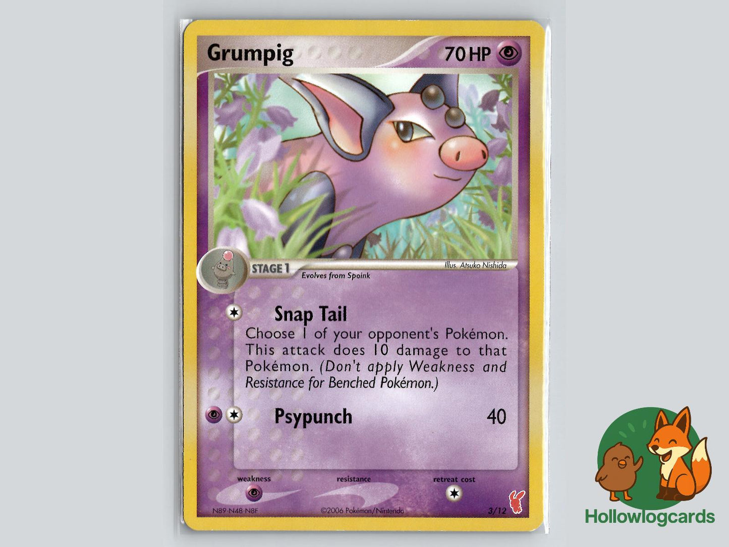 Grumpig (3/12) - EX Trainer Kit 2 Plusle Pokémon Card