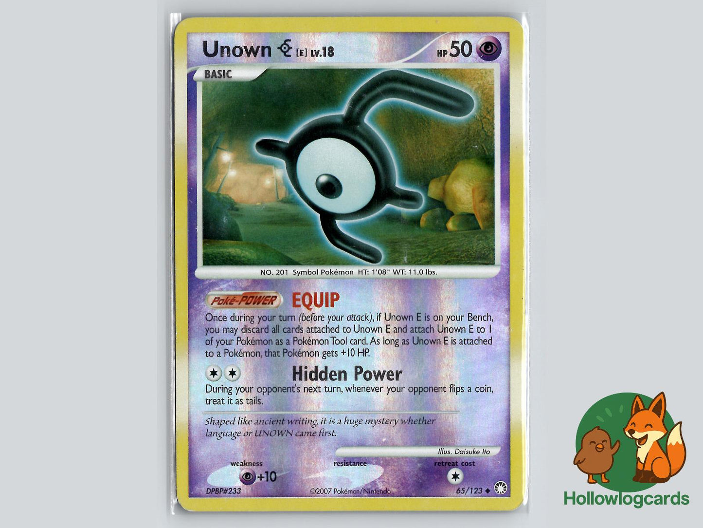 Unown [E] (65/123) - Mysterious Treasures Pokémon Card