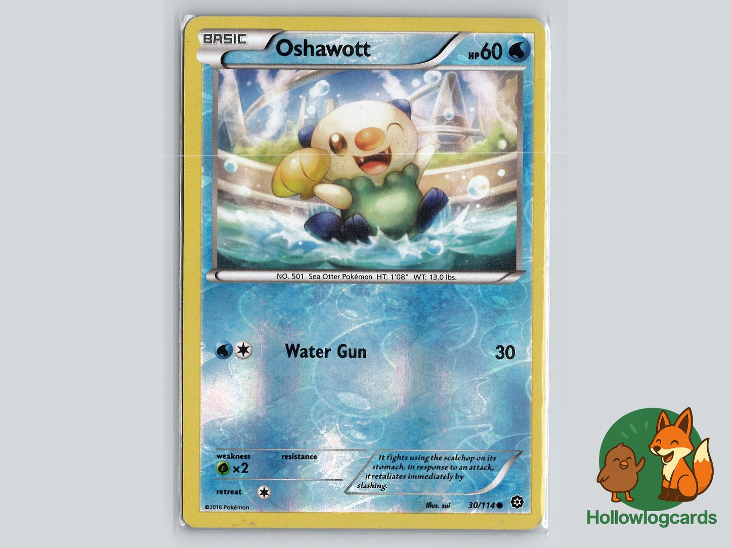 Oshawott (30/114) - Steam Siege Pokémon Card