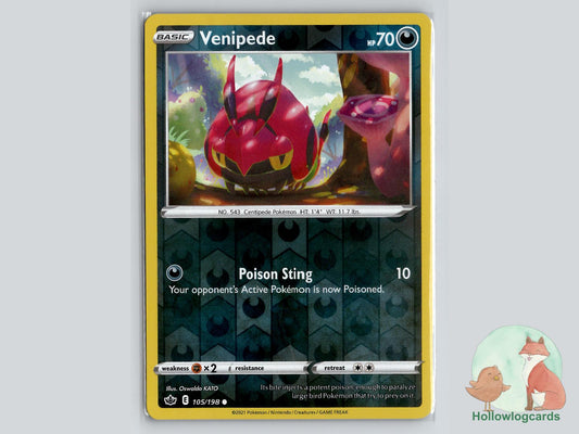 Venipede (105/198) - Chilling Reign Pokémon Card
