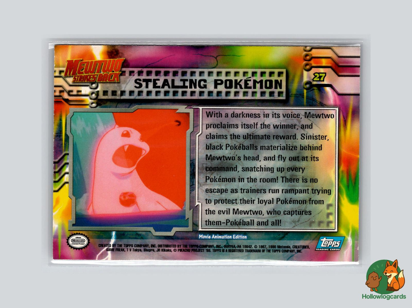 Stealing Pokemon [Mewtwo] (#27) - Topps Mewtwo Strikes Back