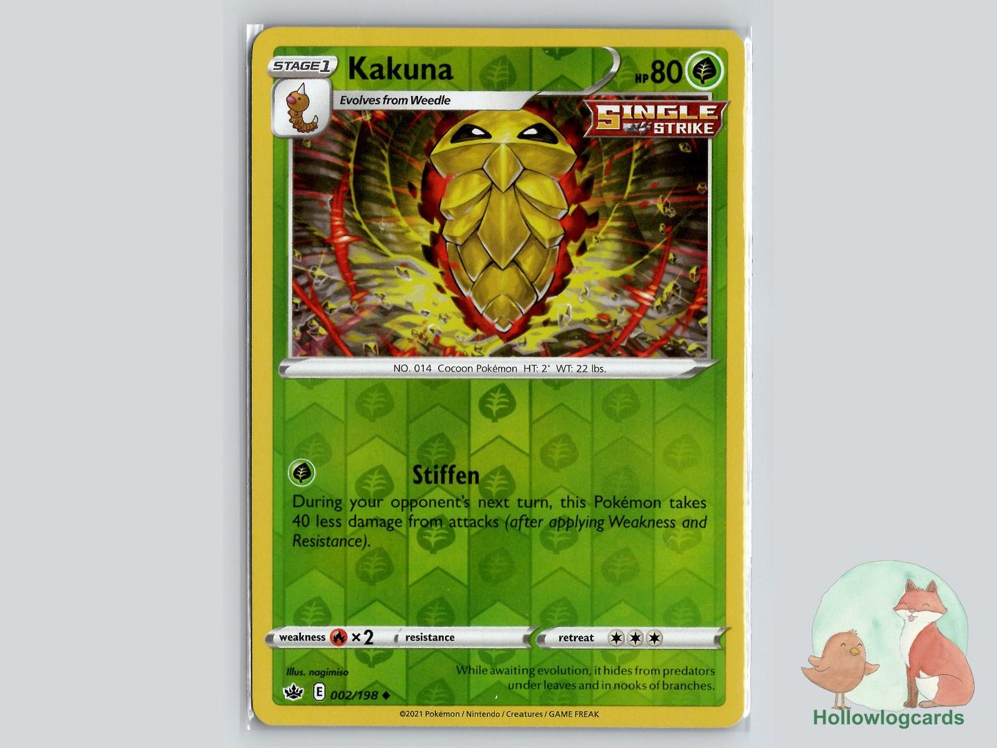 Kakuna (002/198) - Chilling Reign Pokémon Card