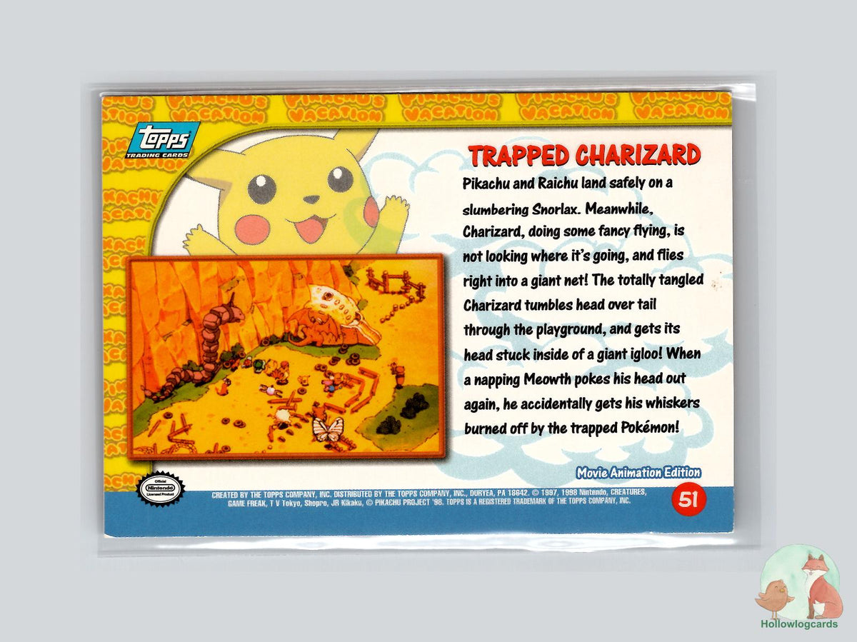 Trapped Charizard [Charizard, Pikachu] (#51) - Topps Pikachu's Vacation
