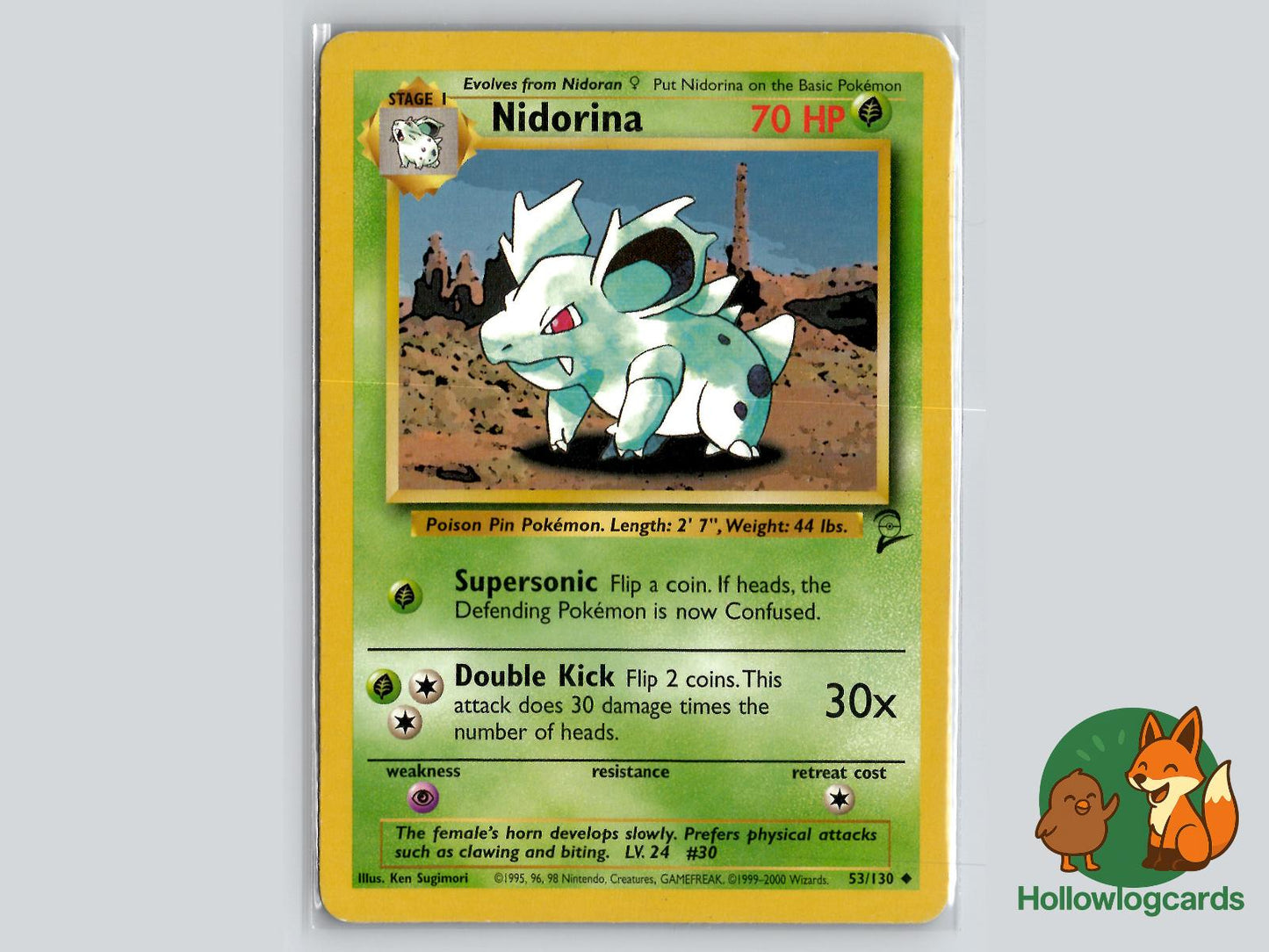 Nidorina (53/130) - Base Set 2 Pokémon Card