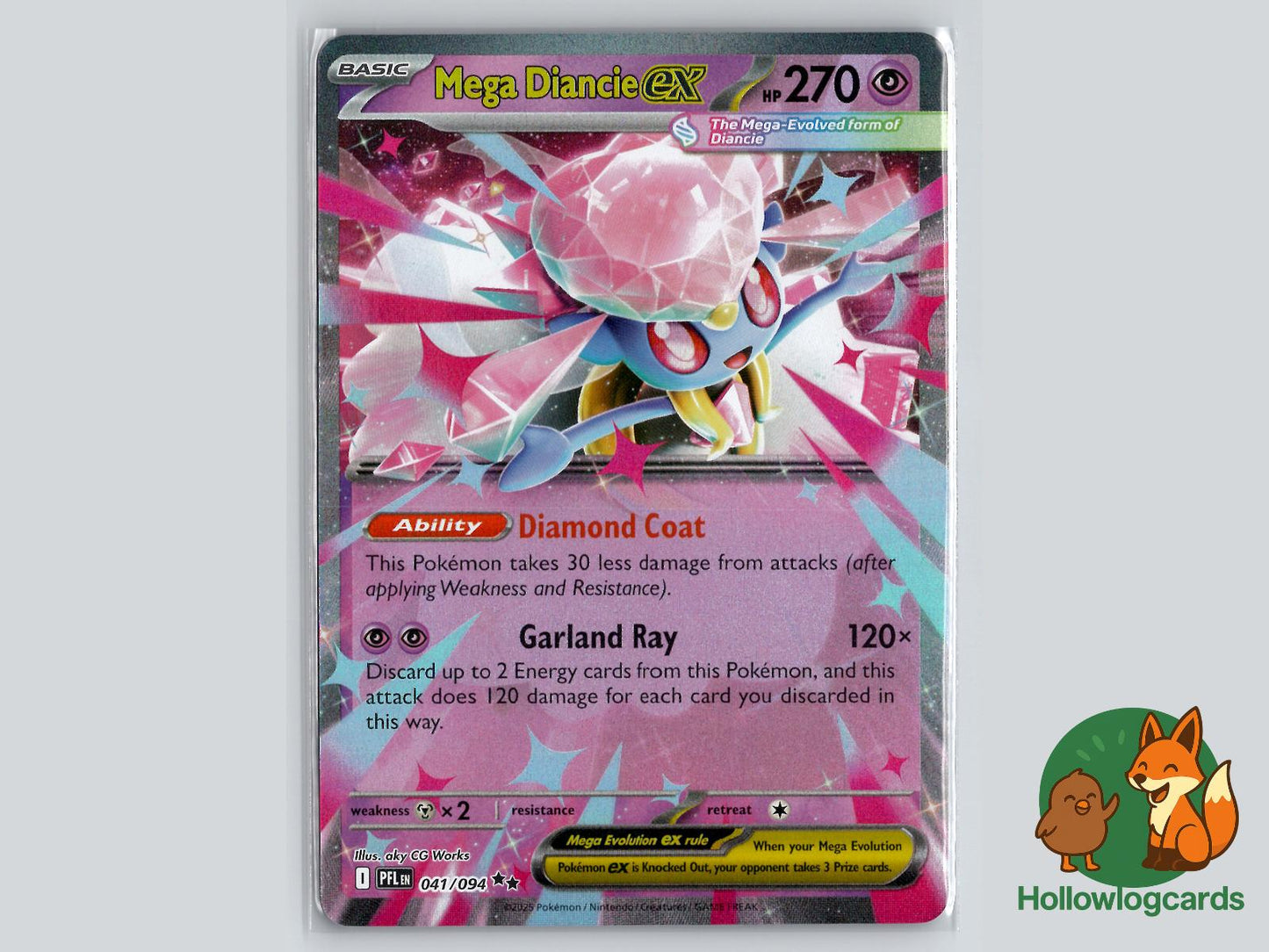 Mega Diancie ex (041/094) - Phantasmal Flames Pokémon Card