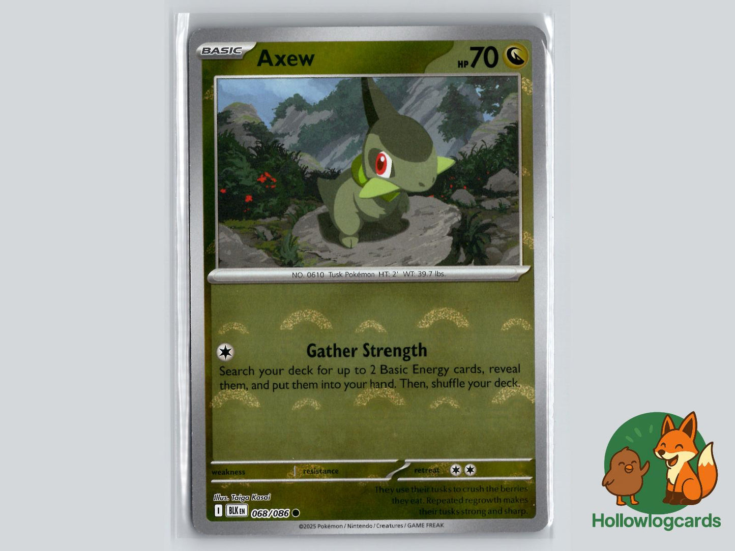Axew (068/086) - Black Bolt Pokémon Card