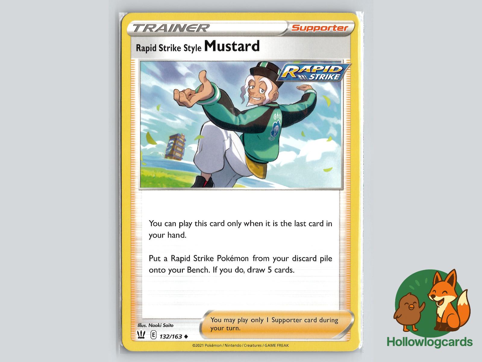 Rapid Strike Style Mustard (132/163) - Battle Styles Pokémon Card